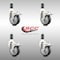 Service Caster 4 Inch 316SS Thermoplastic Rubber Swivel 1-3/8 Inch Stem Caster Set Lock Brake SCC-SS316TTLEX20S414-TPRB-138-4 - alternate 5